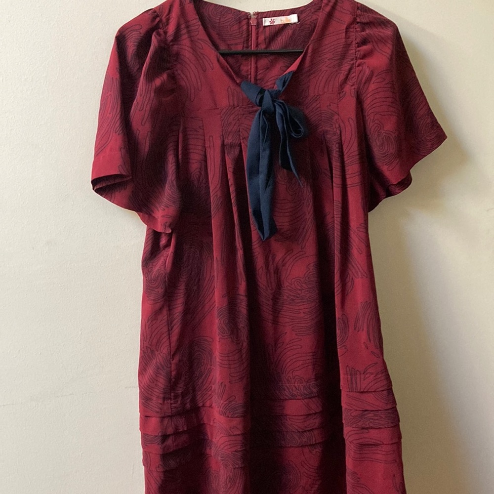 Burgundy Tulle short dress